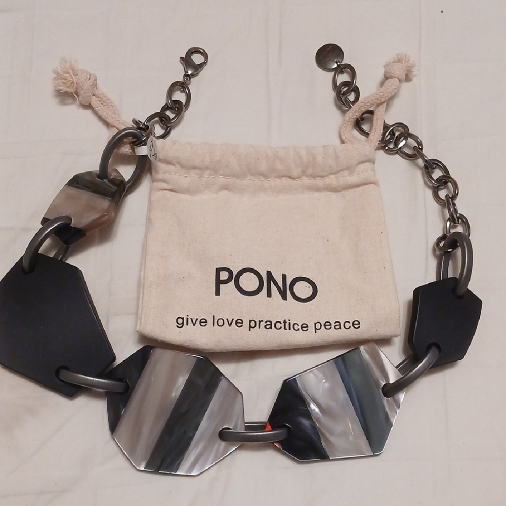 Black and Silver Statement Necklace